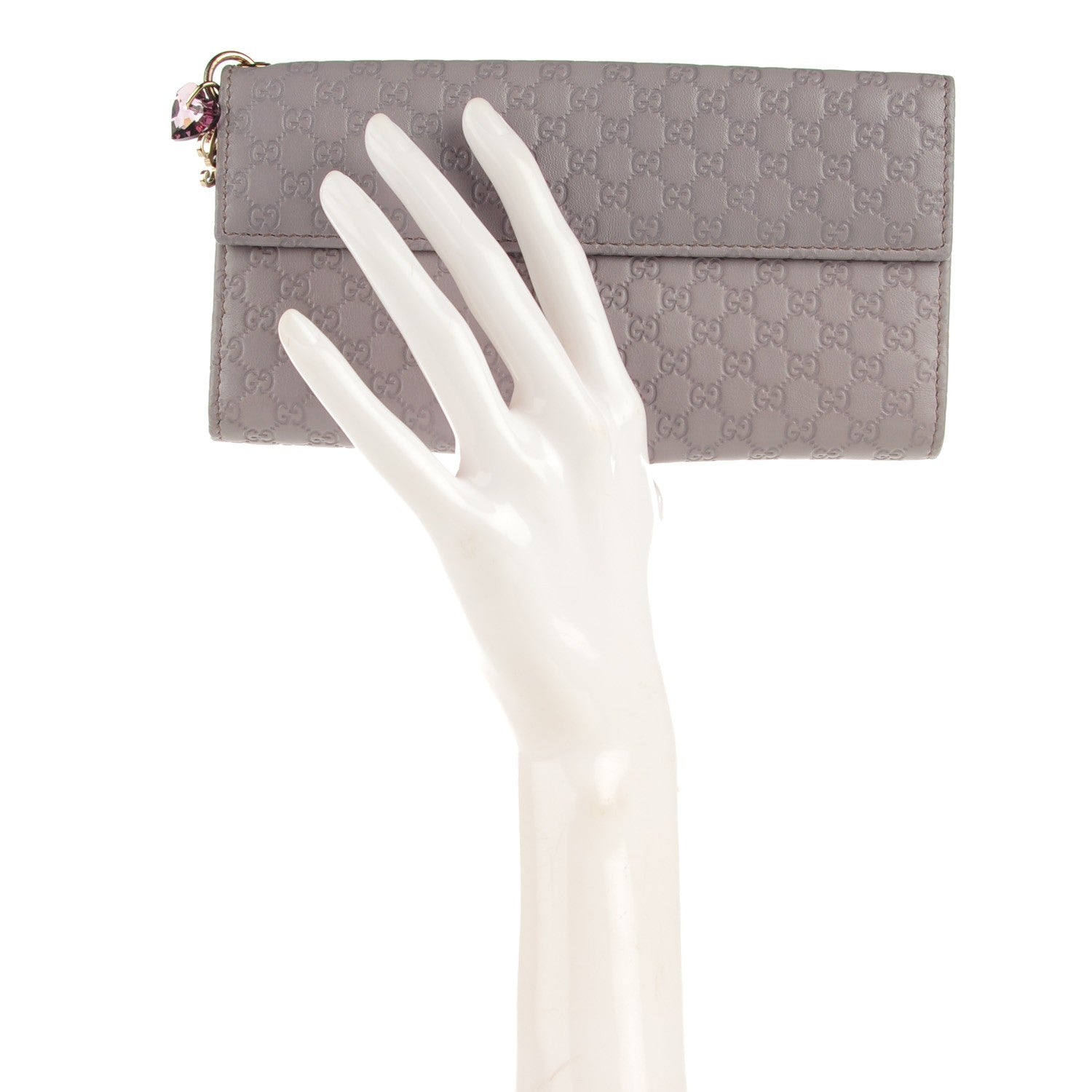 Gucci Patent Microguccissima Continental Wallet Lavender 2 of 8