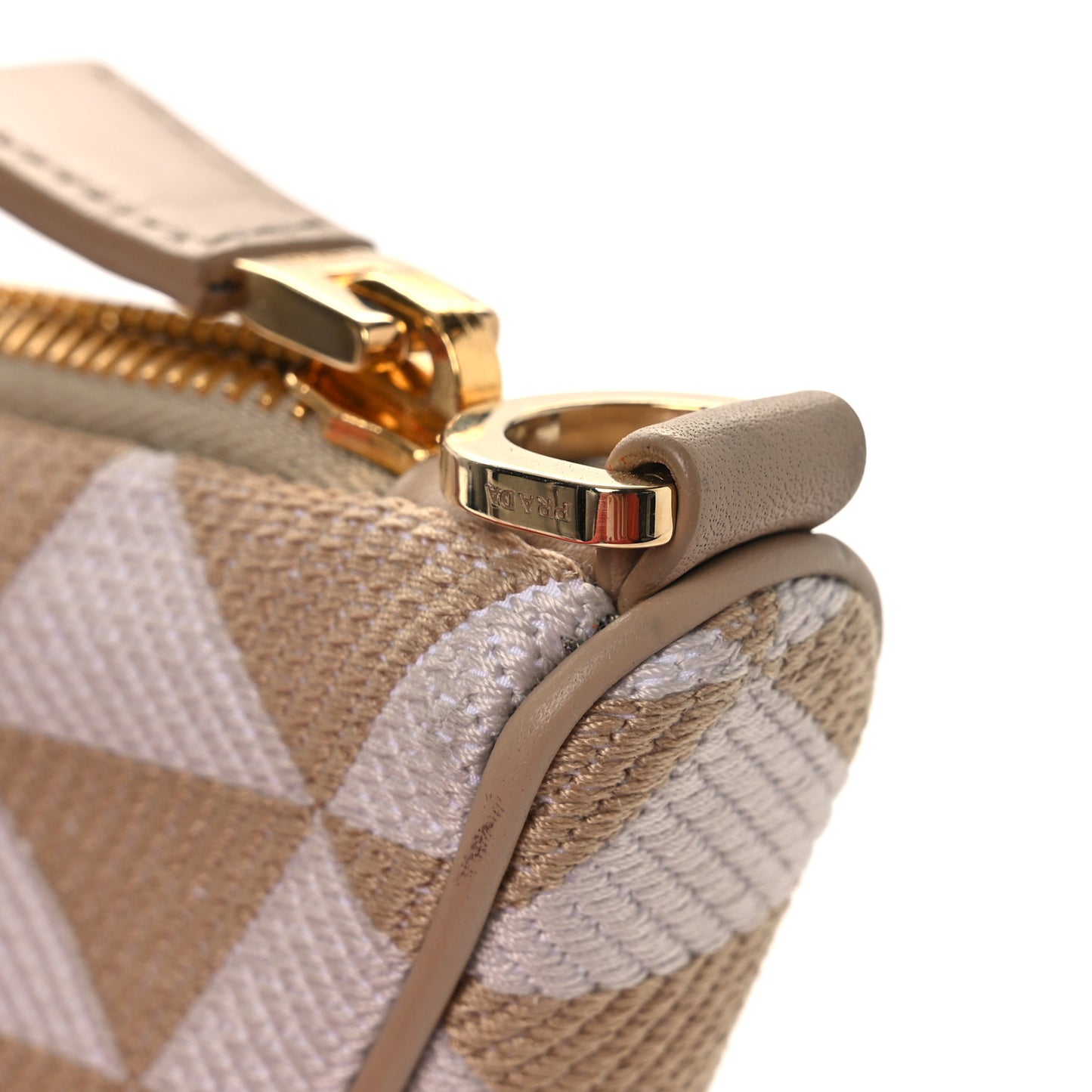 Jacquard Triangolo Symbole Embroidered Mini Triangle Bag Corda Talco