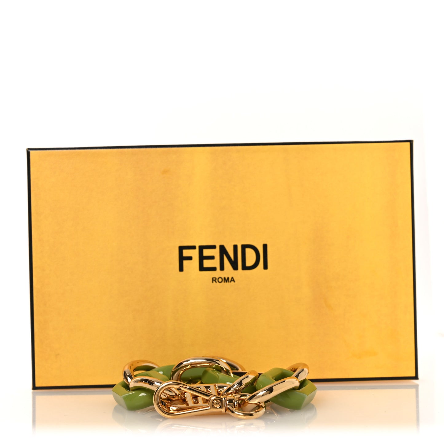 Metal Plexiglass Mini Strap You Gold Green