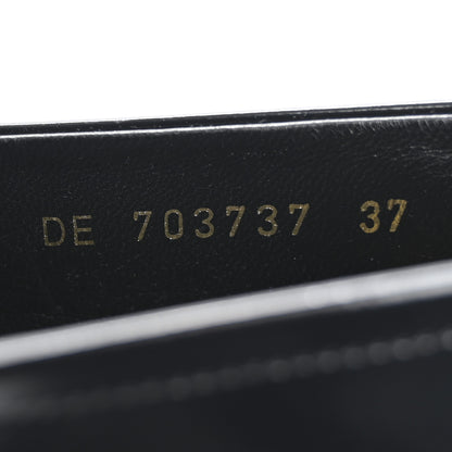 Saint Laurent Calfskin Penny Loafers 37 Black 9 of 10