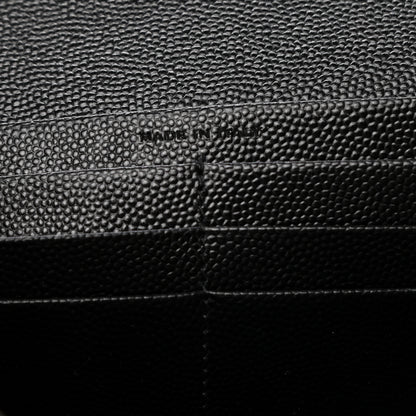 Saint Laurent Grain De Poudre Classic Monogram Cassandre Wallet Black 7 of 9