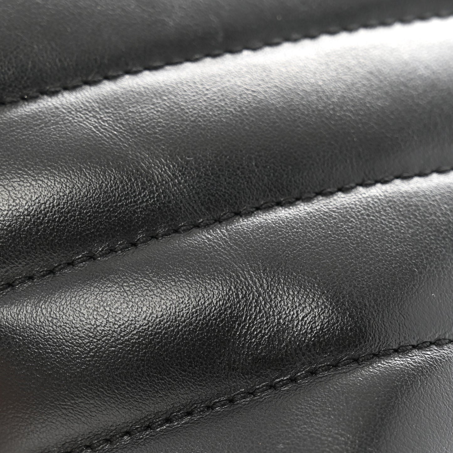 Calfskin Y Quilted Monogram Monochrome Toy Loulou Crossbody Bag Black