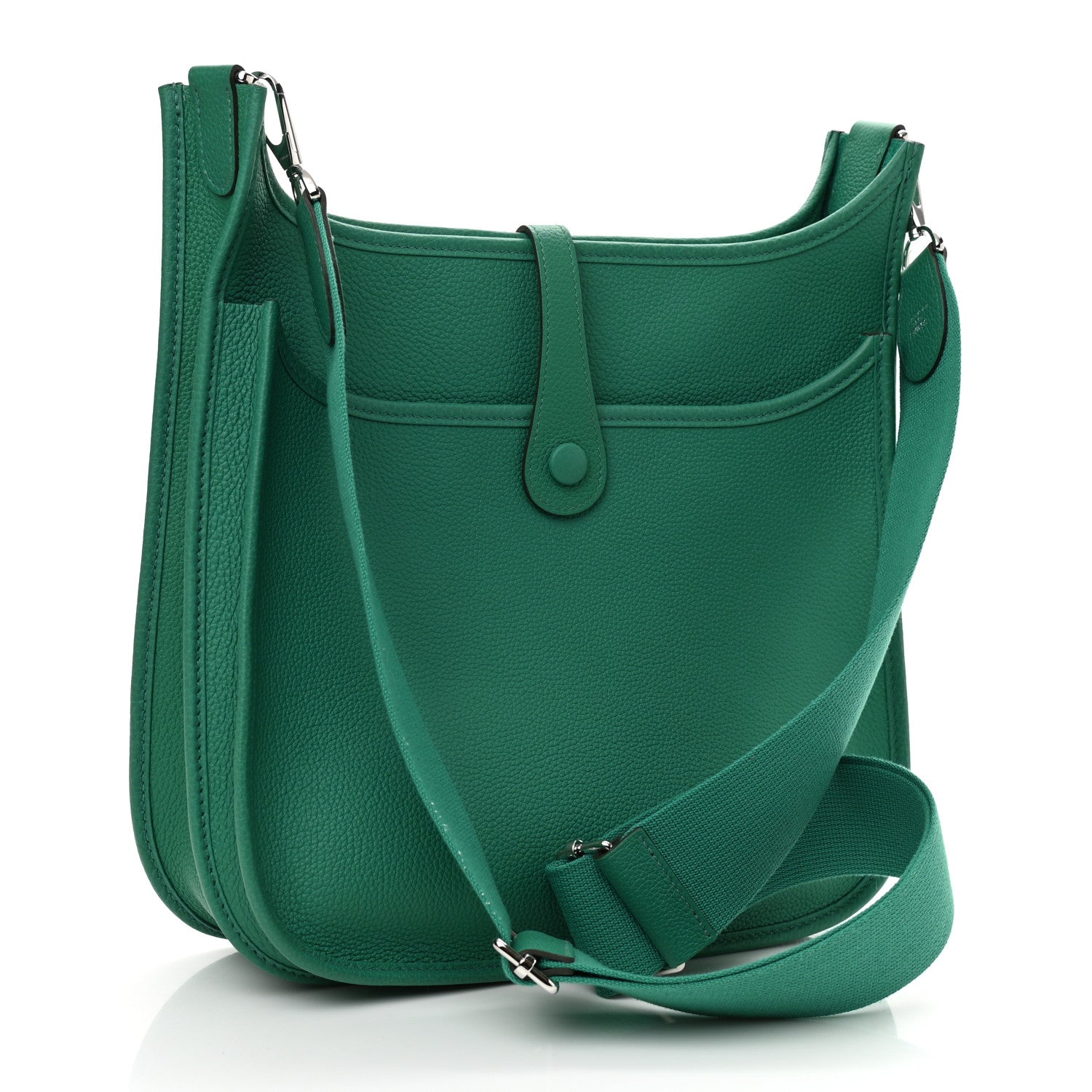 Hermes Taurillon Clemence Evelyne III PM Vert Jade 2 of 9