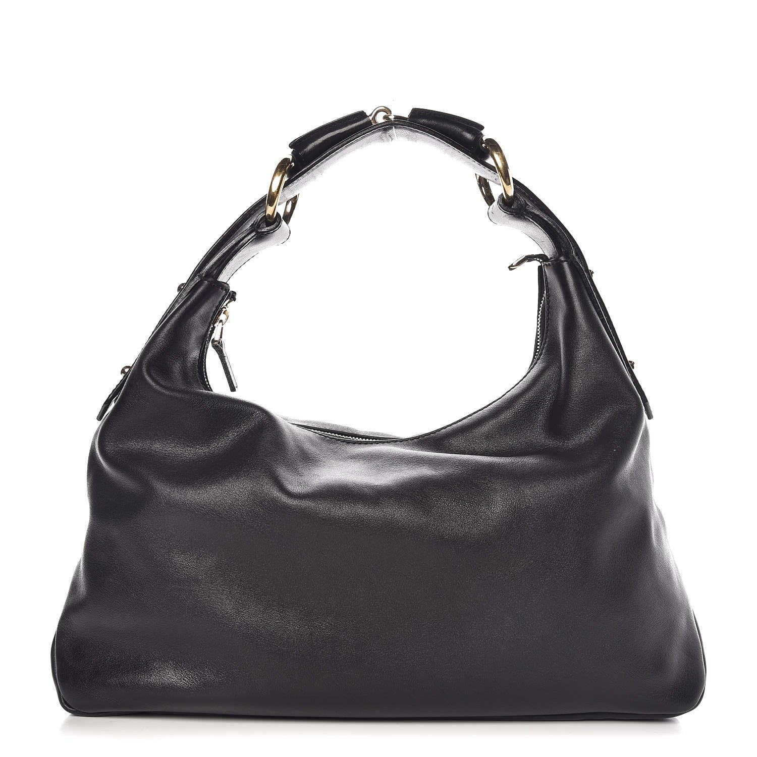 Gucci Calfskin Medium Horsebit Chain Hobo Black 1 of 9