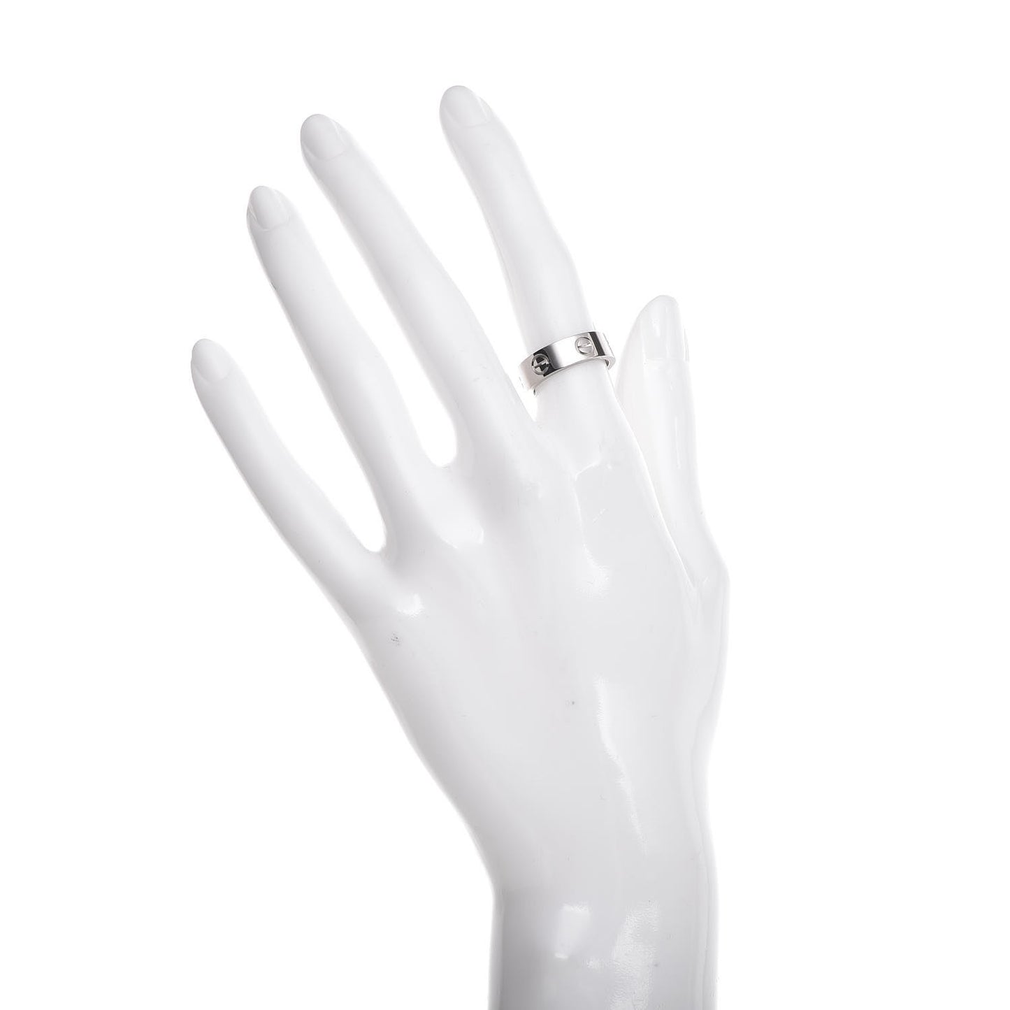 18K White Gold 5.5mm LOVE Ring 50 5.25