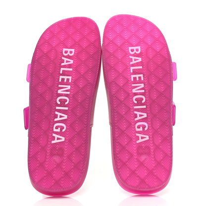 Balenciaga Technical Polyurethane Mallorca Slide Sandals 40 Pink 5 of 8