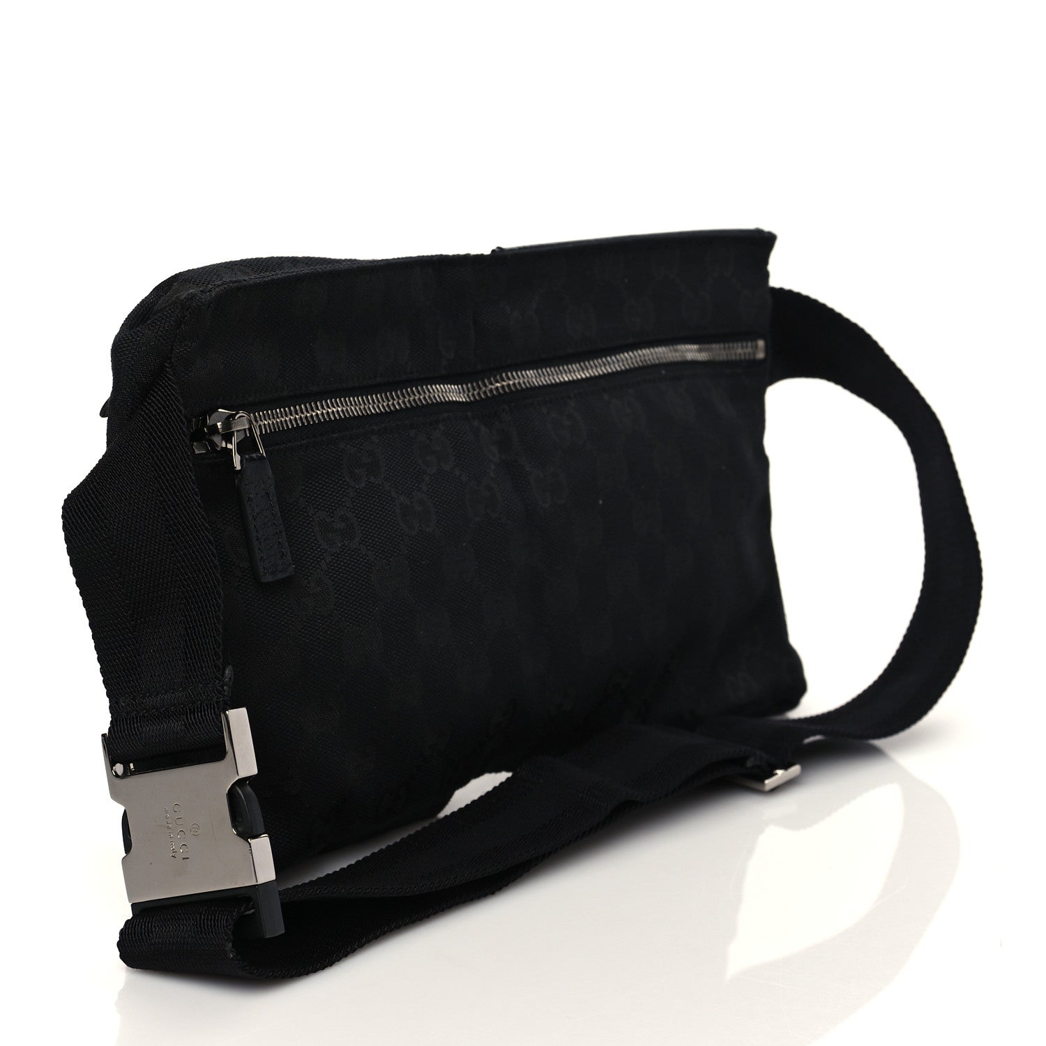 Gucci GG Monogram Double Pocket Belt Bag Black 3 of 9