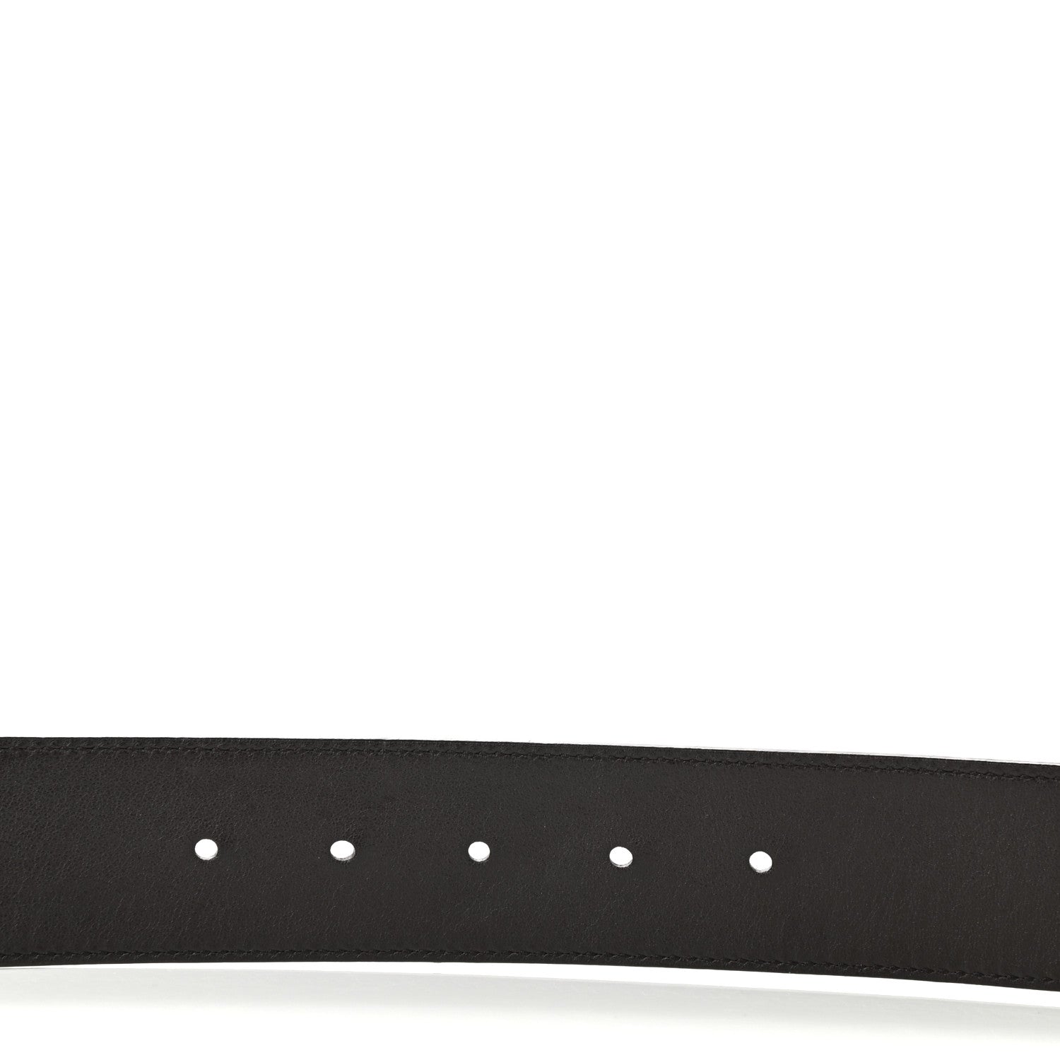 Gucci Textured Dollar Calfskin Nickel Double G 40mm Belt 90 36 Dark Cocoa 5 of 5