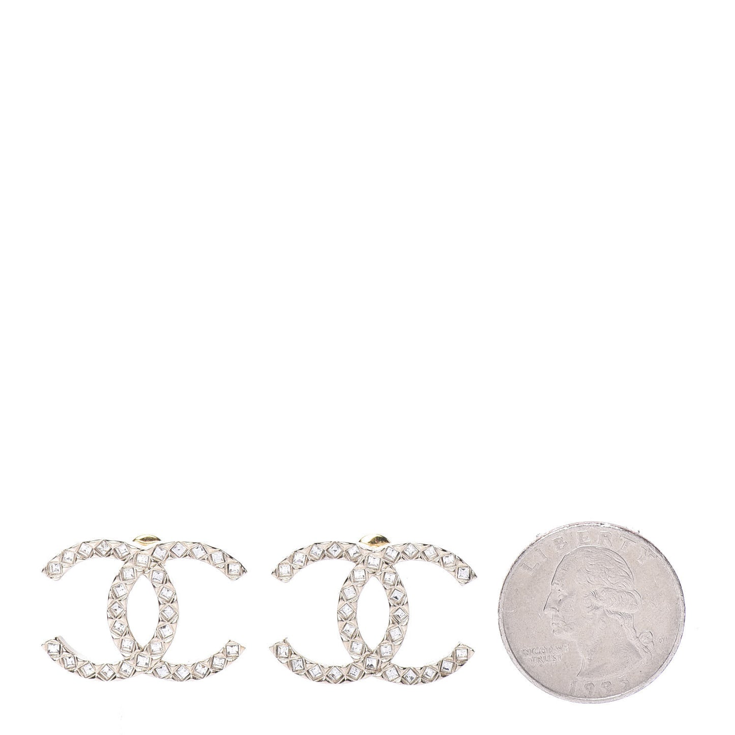 Baguette Crystal High Society CC Earrings Gold