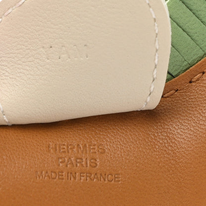Hermes Milo Lambskin Grigri Rodeo Horse Bag Charm MM Sesame Vert Criquet Craie 3 of 4