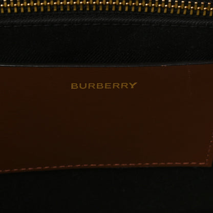 Burberry E-Canvas Check Calfskin Medium Freya Tote Dark Birch Brown 6 of 11