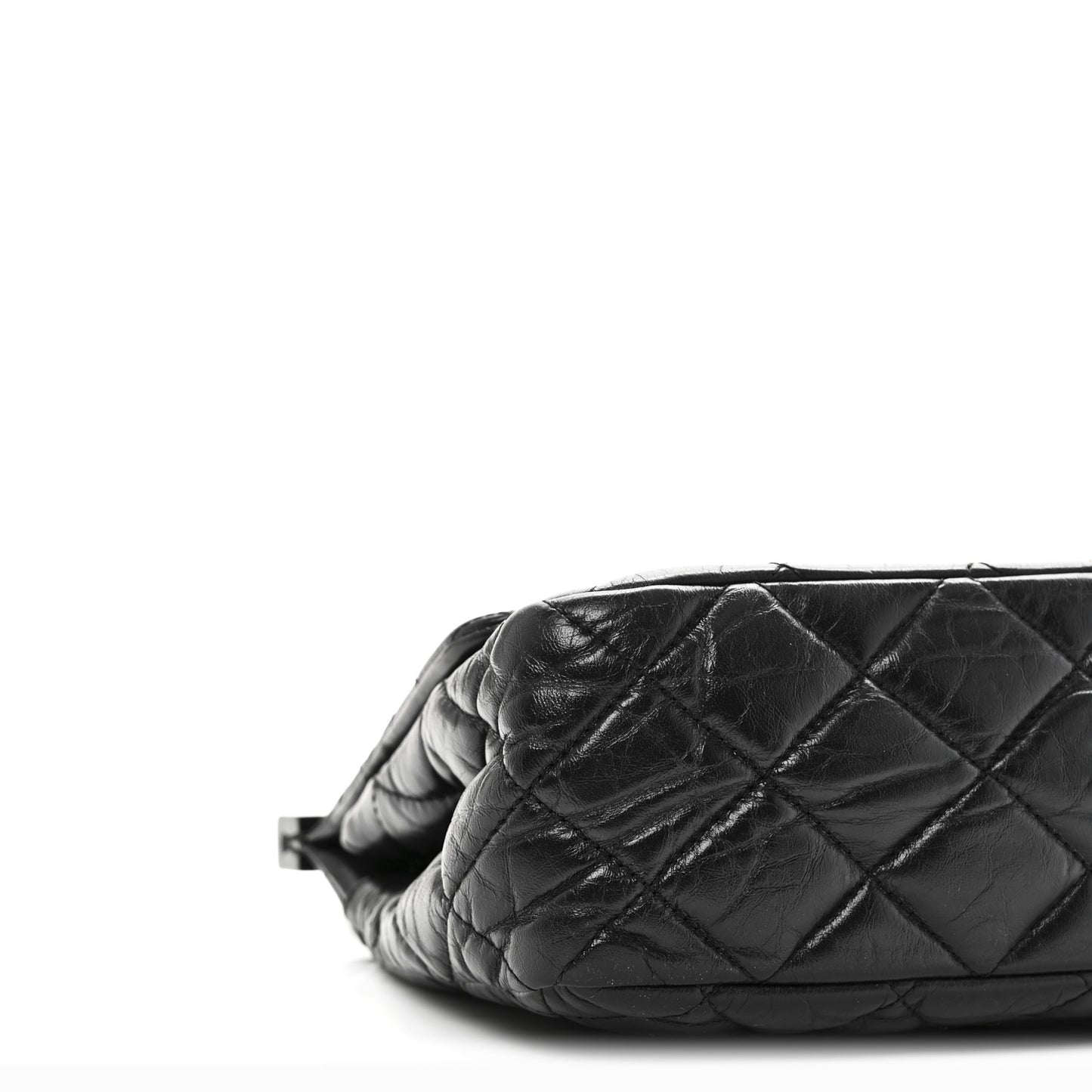 Aged Calfskin Quilted 2.55 Reissue 225 Hanger Flap Black