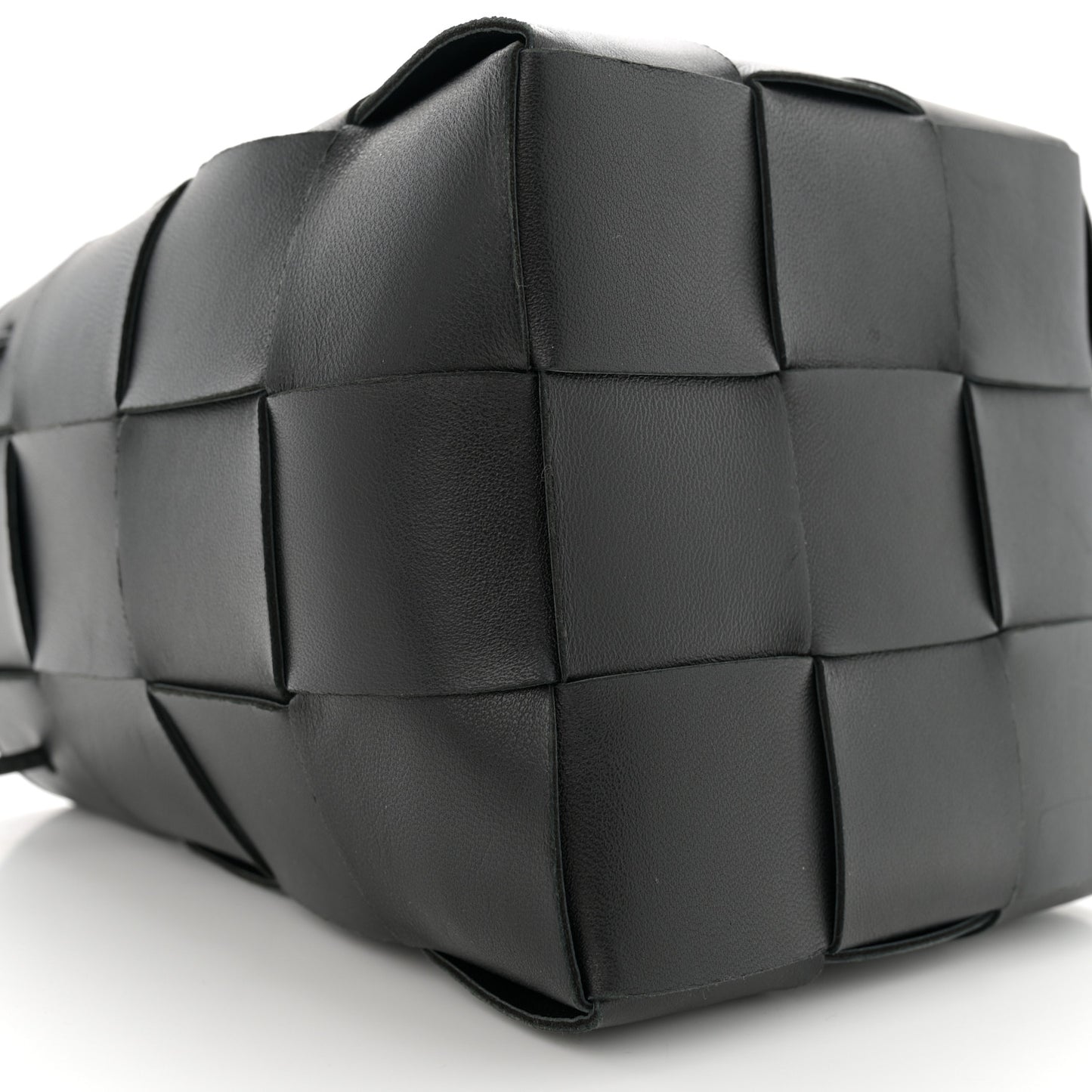 Nappa Maxi Intrecciato Cassette Bucket Bag Black