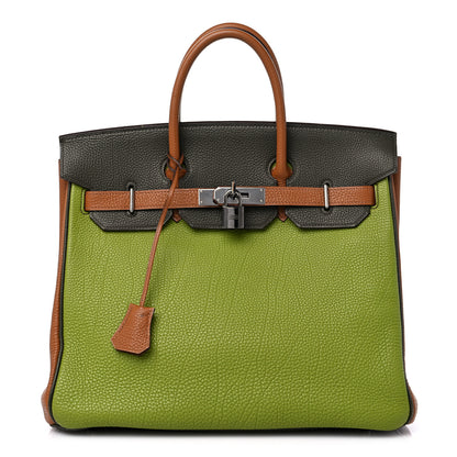 Hermes Fjord Togo Birkin HAC 32 Vert Anis Gold Vert Olive 1 of 16