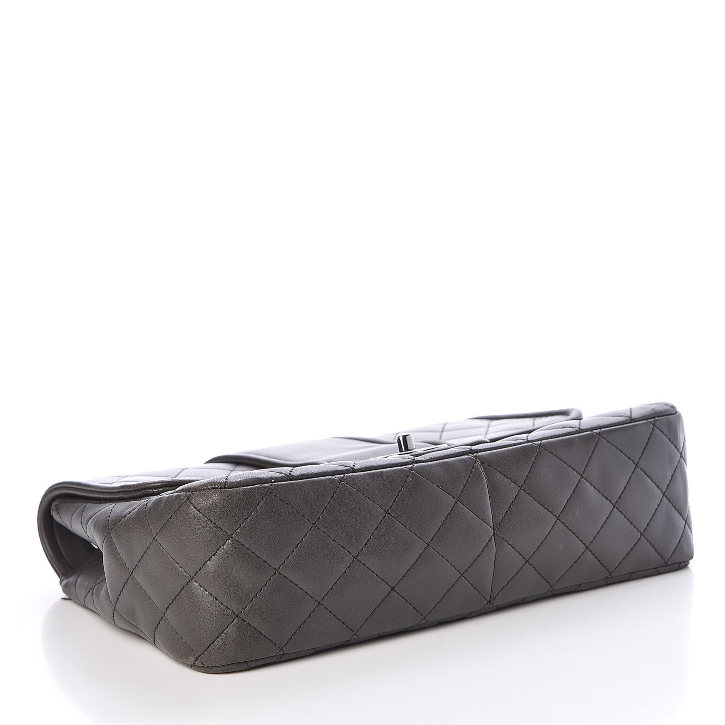 Lambskin Quilted Elementary Chic Flap Grey