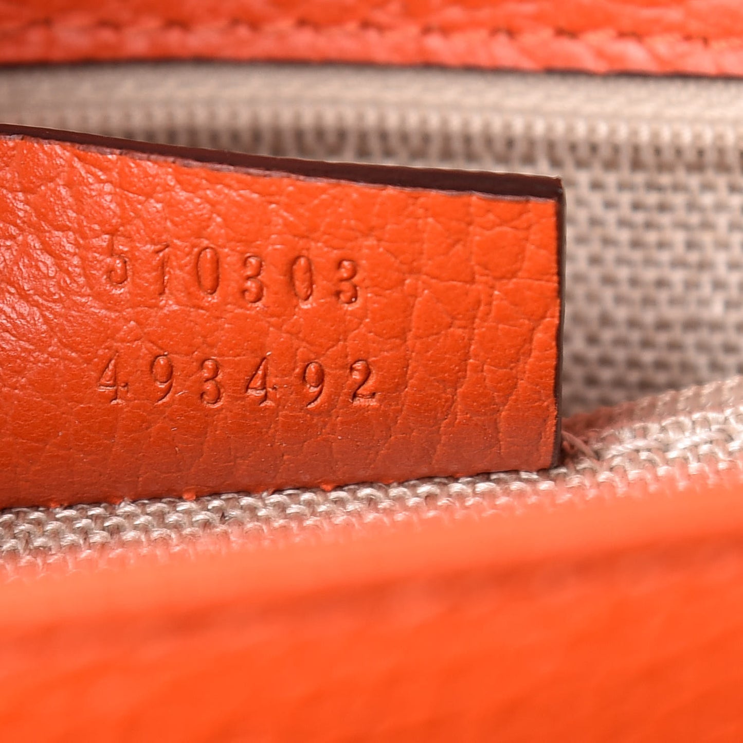 Dollar Calfskin Interlocking G Shoulder Bag Sun Orange
