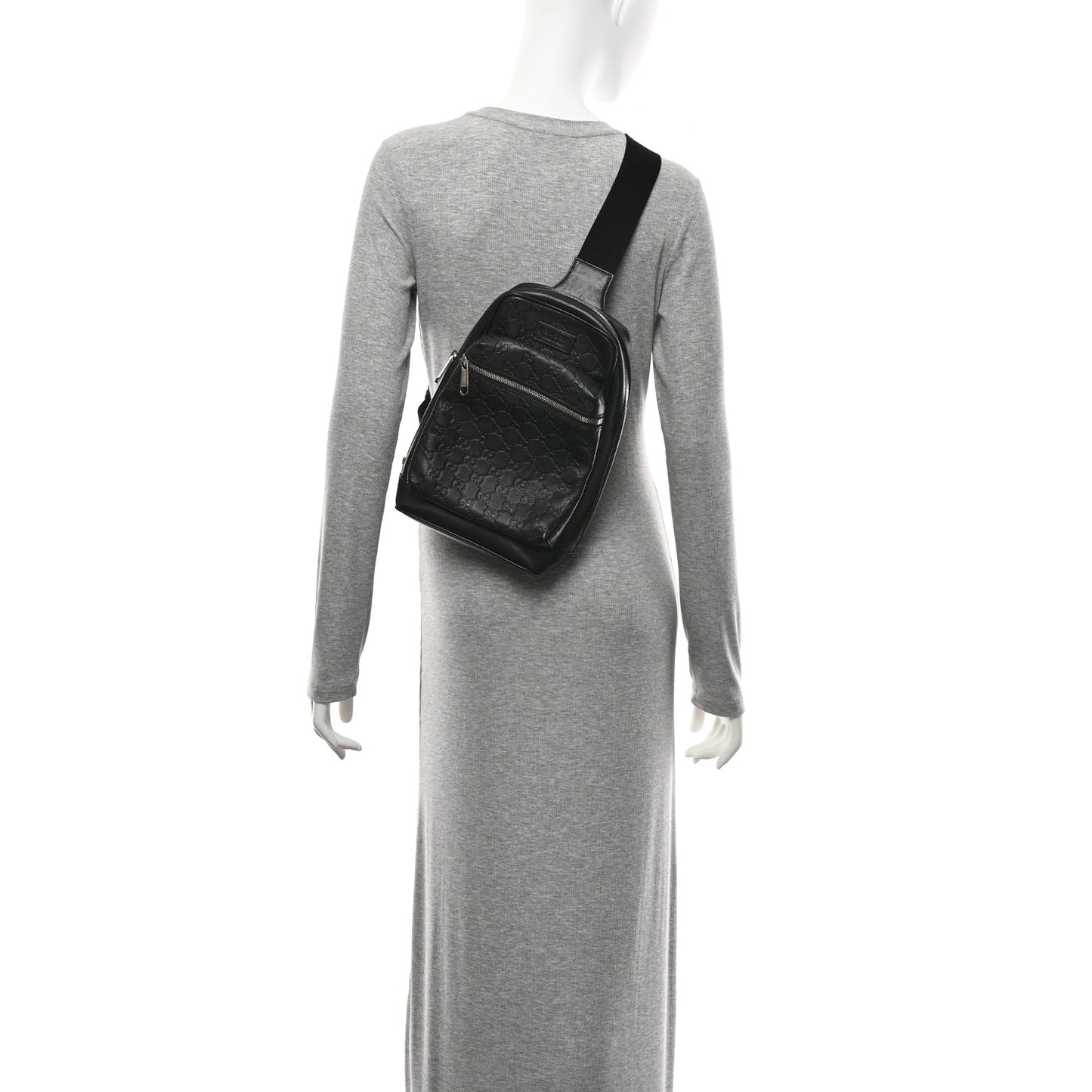Guccissima Sling Backpack Black