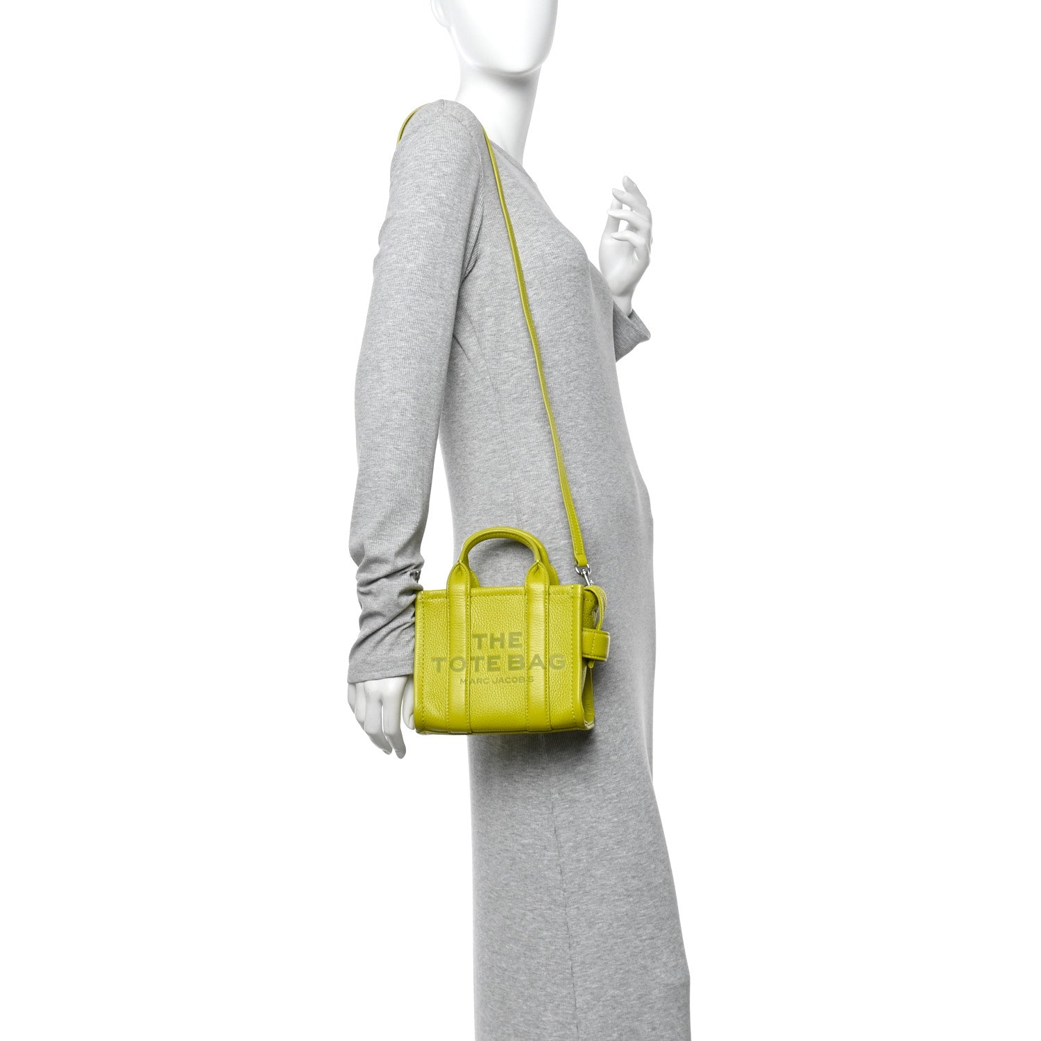 Marc Jacobs Grained Calfskin Micro The Tote Bag Citronelle 2 of 10