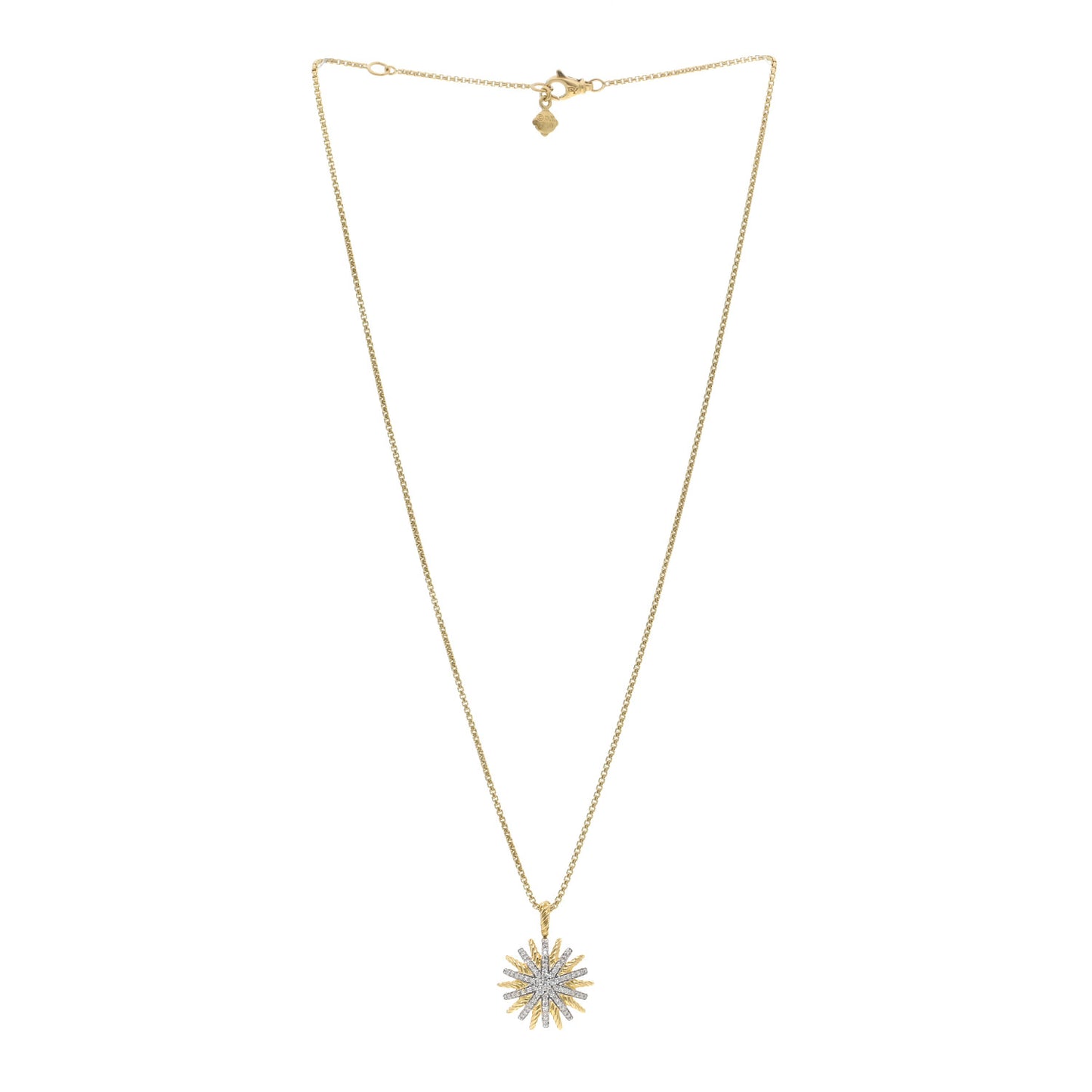 DAVID YURMAN 18K Yellow Gold Diamond Starburst Constellation Necklace
