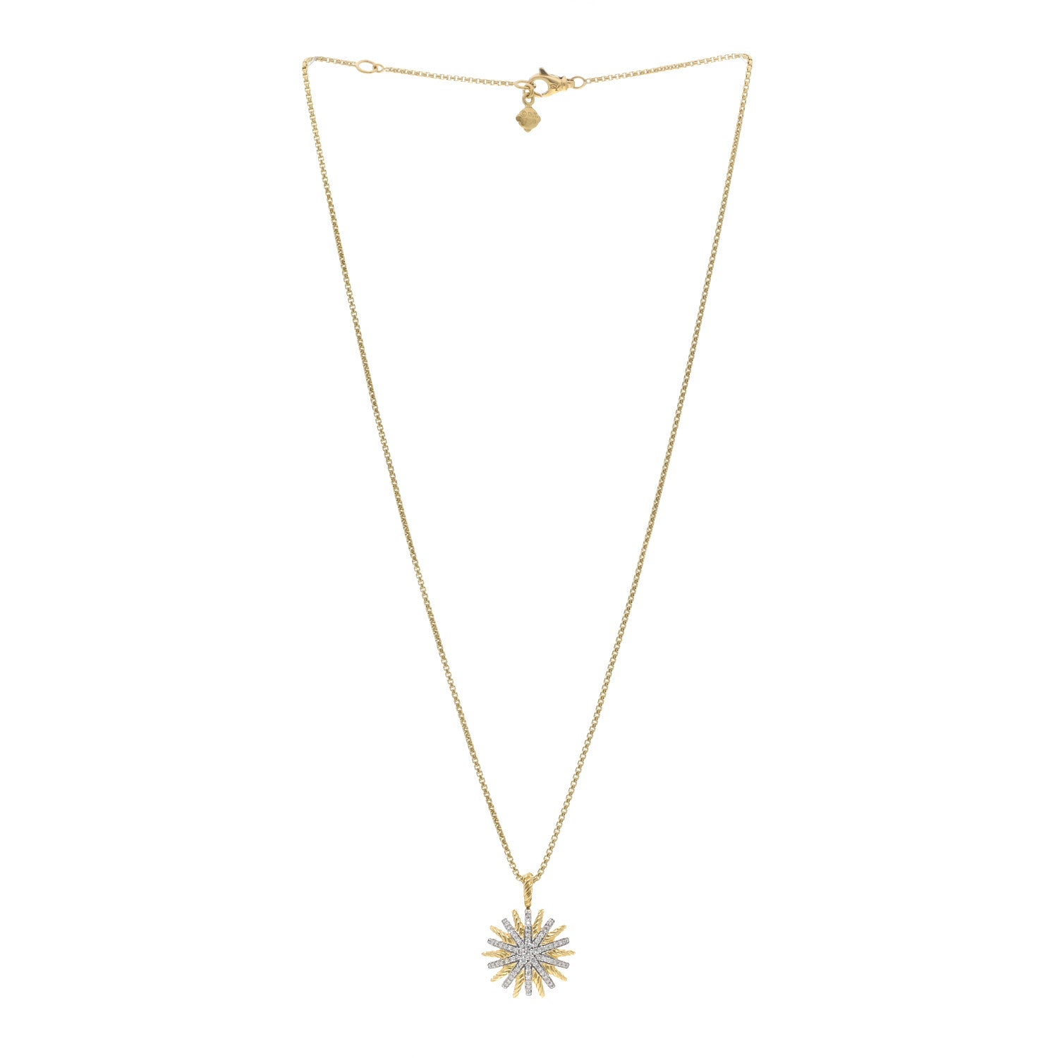 David Yurman DAVID YURMAN 18K Yellow Gold Diamond Starburst Constellation Necklace 3 of 4