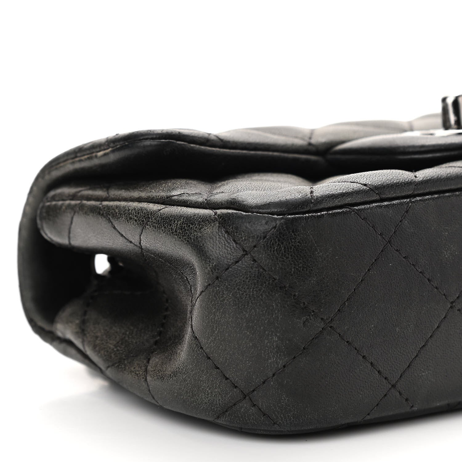 Chanel Lambskin Quilted Extra Mini Rectangular Flap Black 5 of 10
