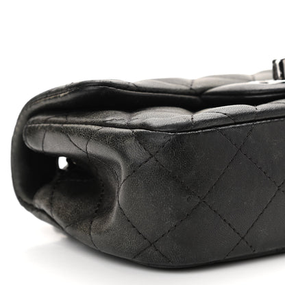 Chanel Lambskin Quilted Extra Mini Rectangular Flap Black 5 of 10