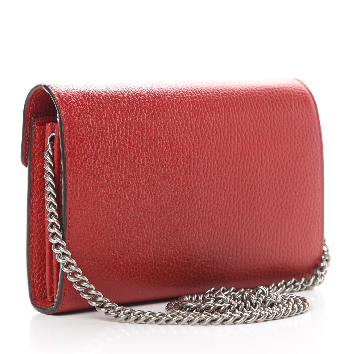 Calfskin Mini Dionysus Chain Wallet Hibiscus Red