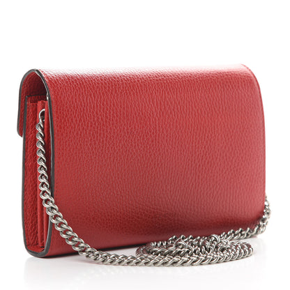 Gucci Calfskin Mini Dionysus Chain Wallet Hibiscus Red 3 of 13