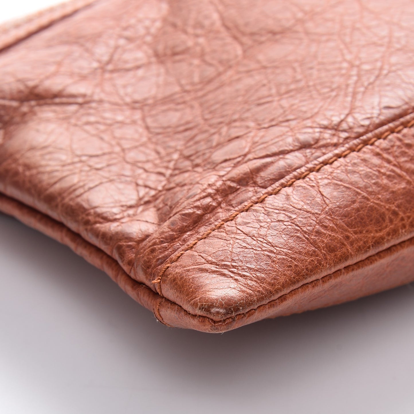 Agneau Arena Classic Hardware Medium Clip Brown