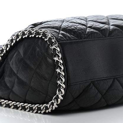 Chanel Washed Lambskin Chain Around Hobo Black 8 of 9