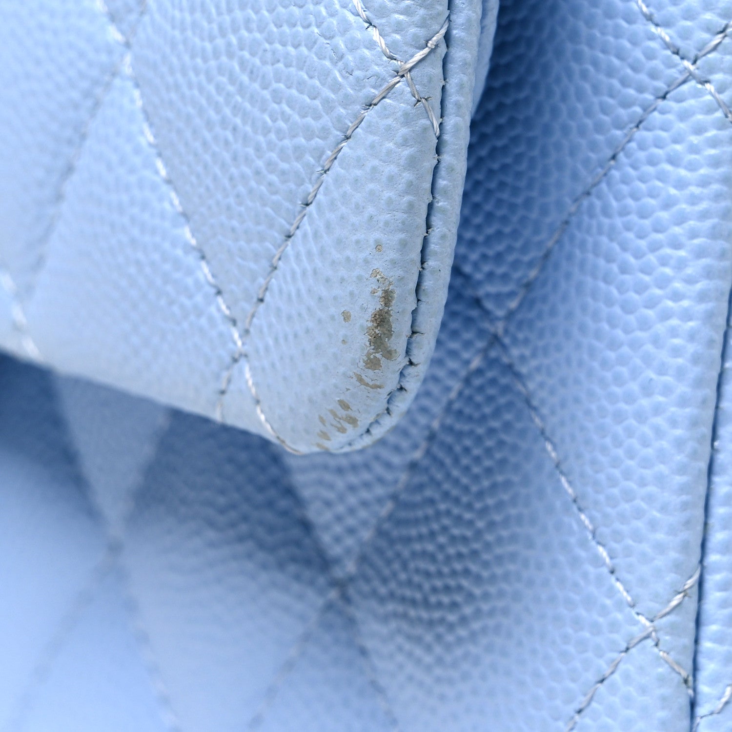 Chanel Caviar Quilted Small Double Flap Light Blue 12 of 13