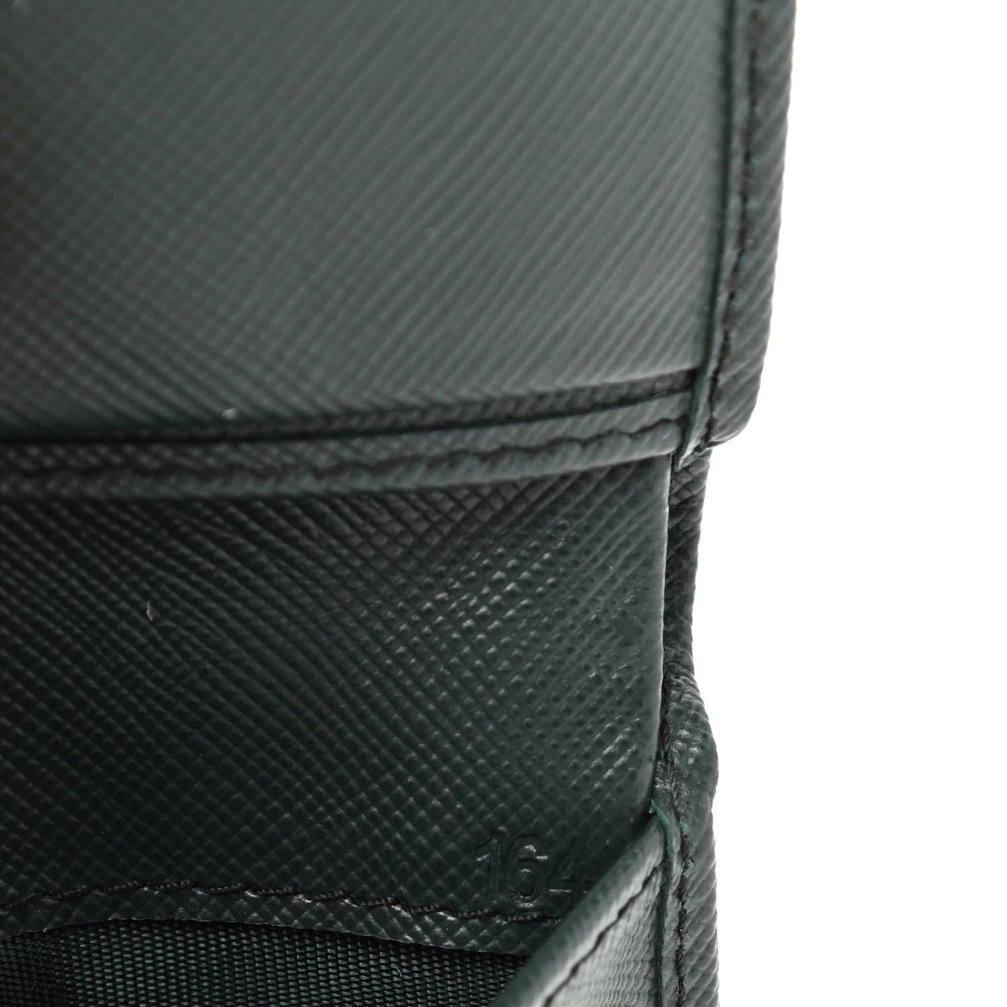 Saffiano Bi-Color Bi-Fold Wallet Smeraldo Black