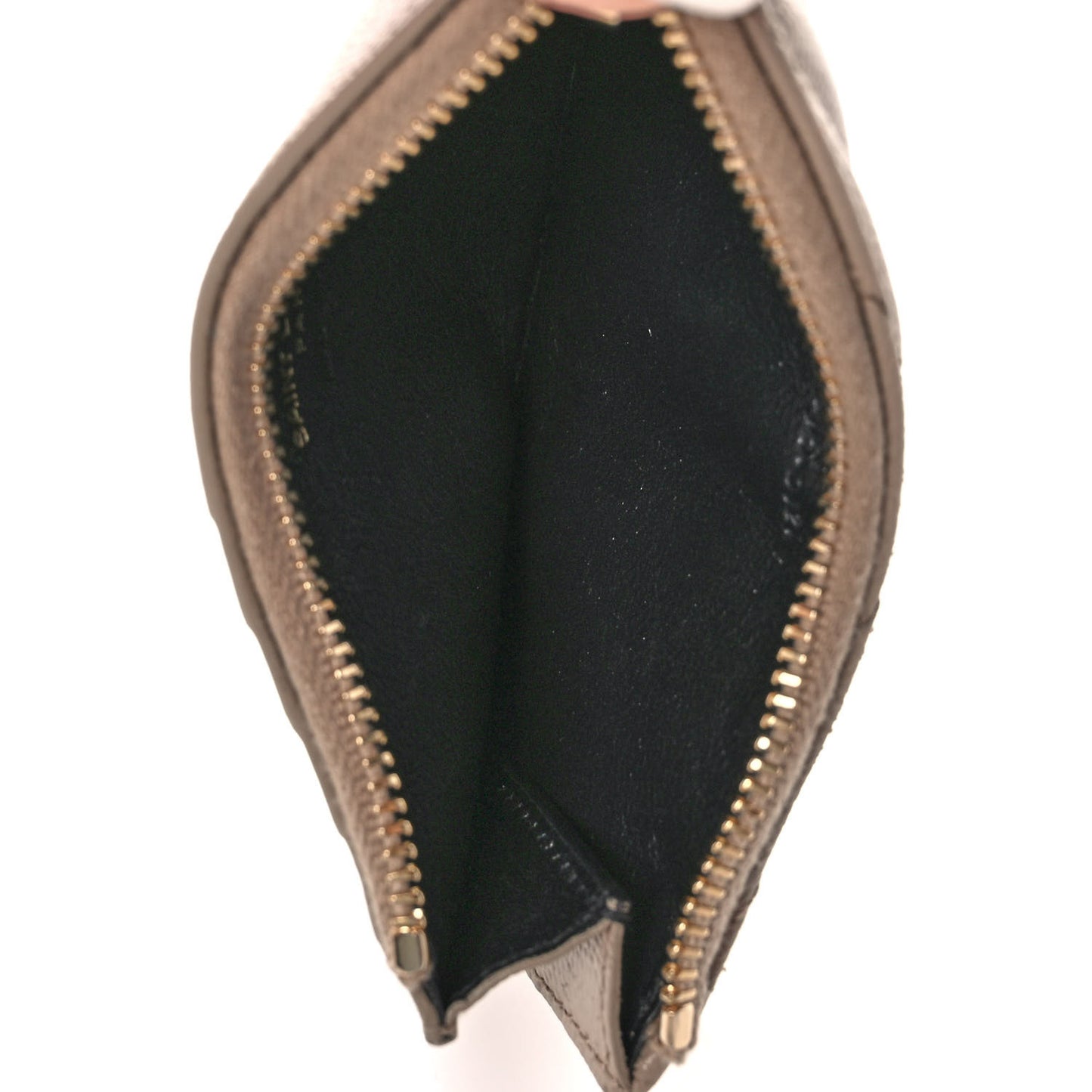 Monogram Grain de Poudre 5 Fragments Zip Pouch Card Holder Dark Beige