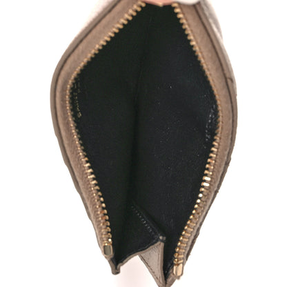 Saint Laurent Monogram Grain de Poudre 5 Fragments Zip Pouch Card Holder Dark Beige 5 of 8