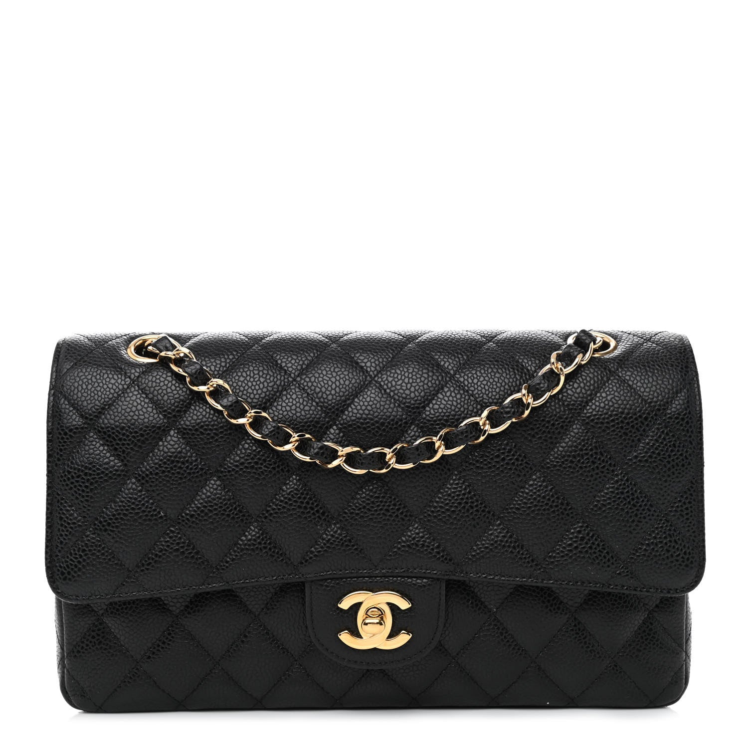 Chanel Caviar Quilted Medium Double Flap Black 1 of 14