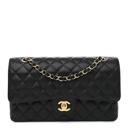 Chanel Caviar Quilted Medium Double Flap Black 1 of 14