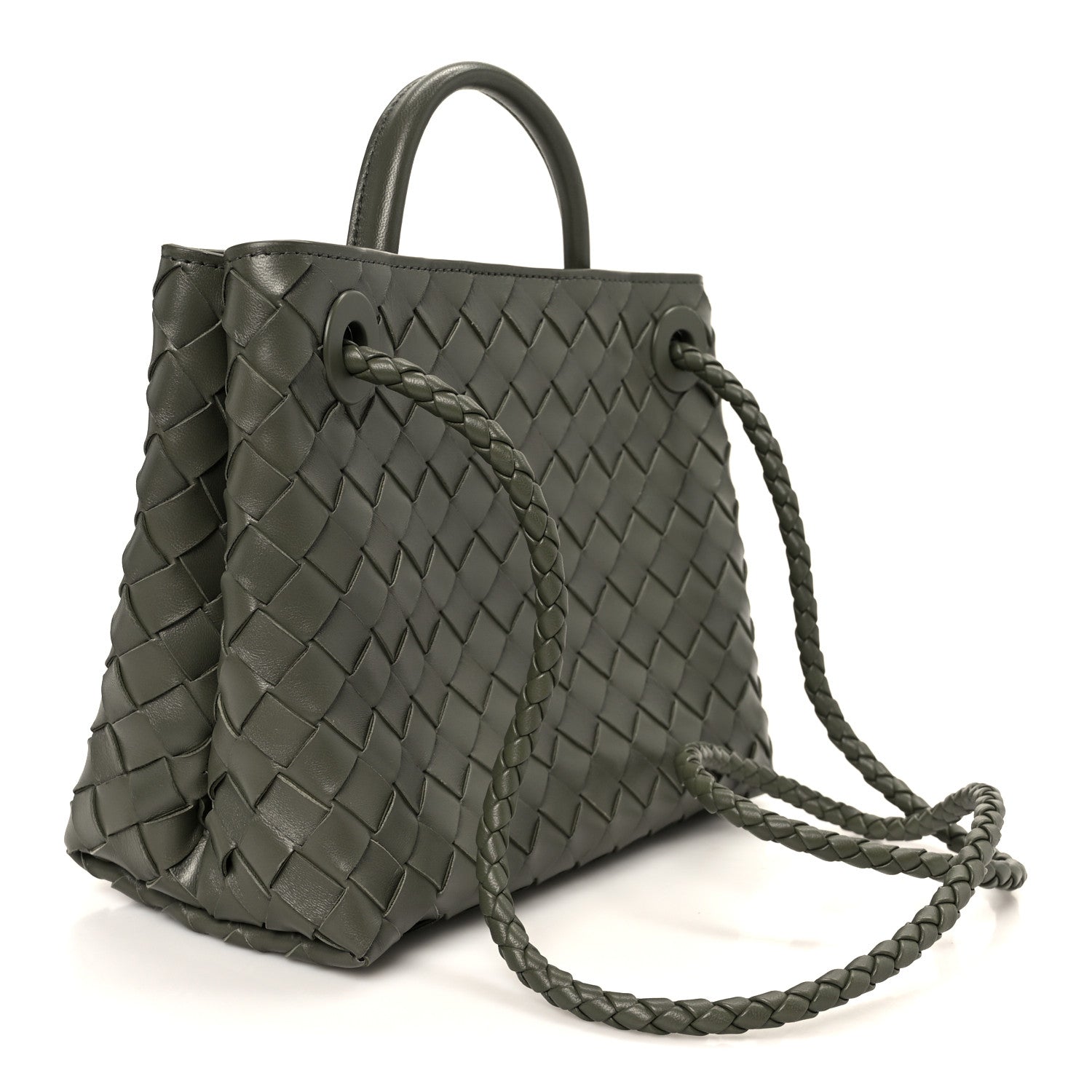 Bottega Veneta Nappa Intrecciato Small Andiamo Shoulder Bag Pickle