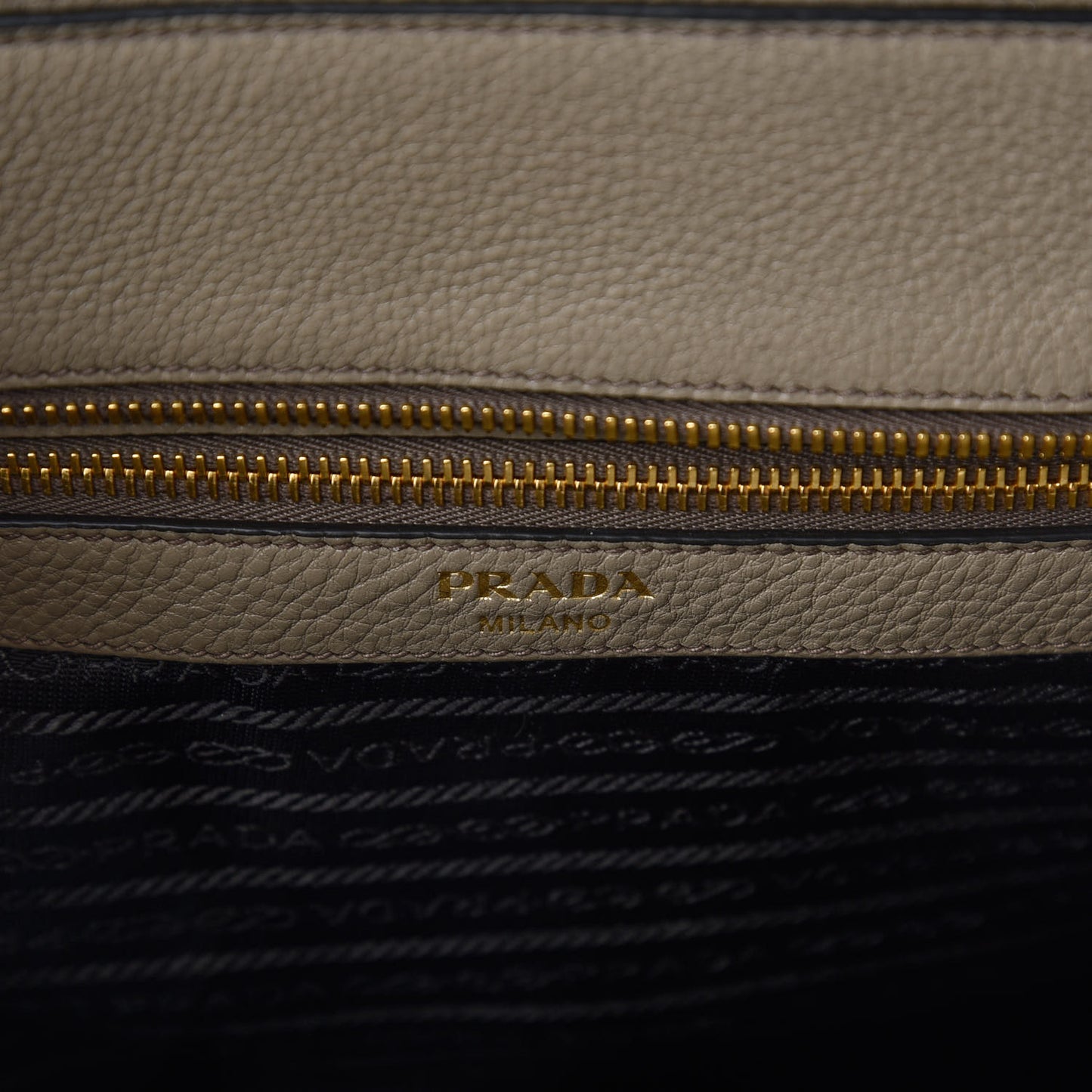 Vitello Daino Zippered Tote Argilla