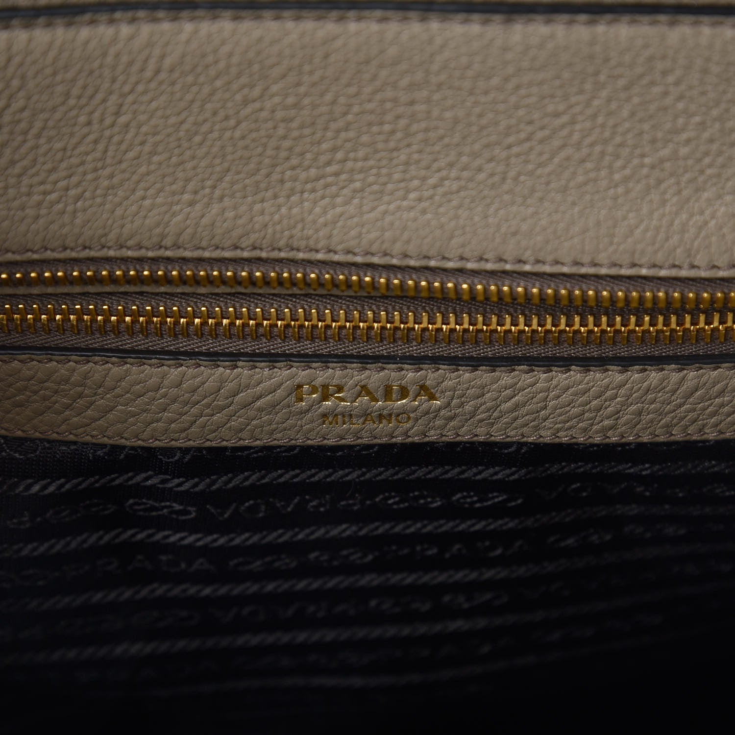 Prada Vitello Daino Zippered Tote Argilla 8 of 9