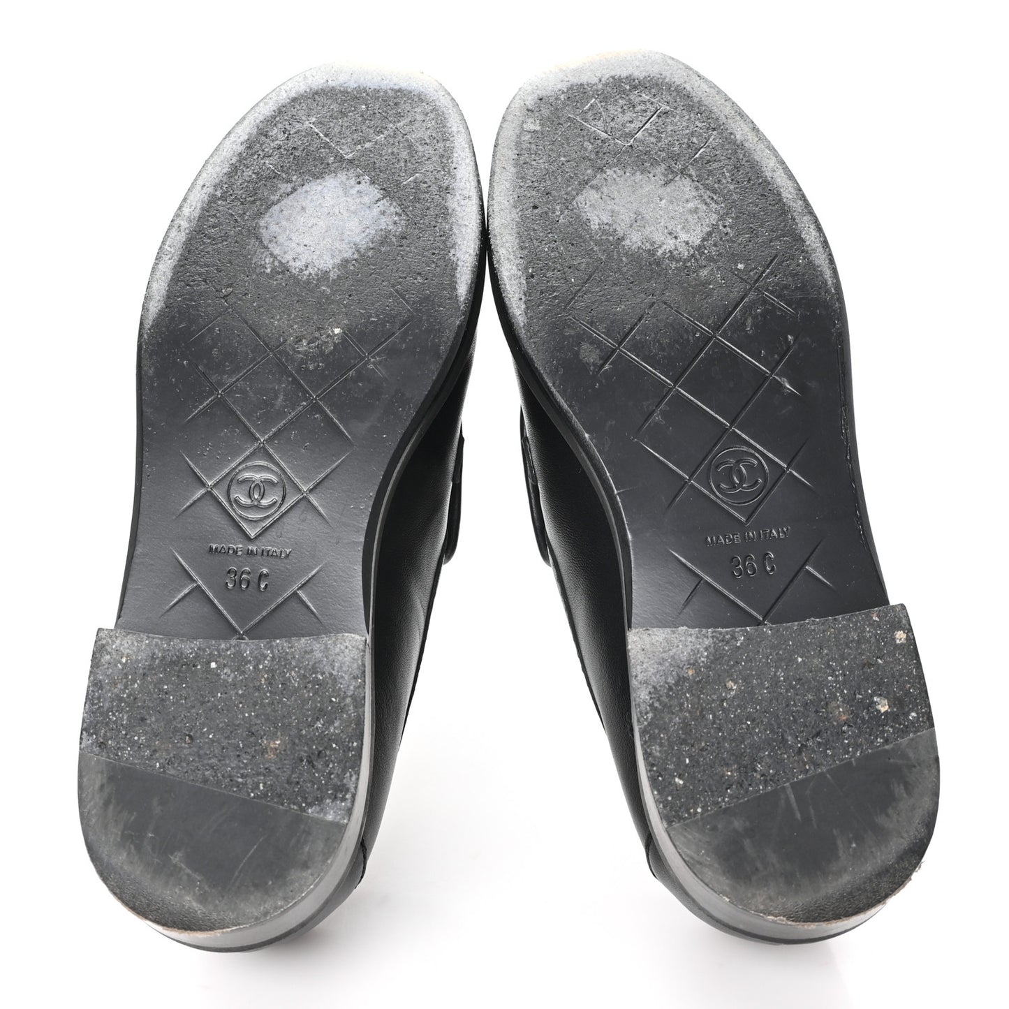 Lambskin Quilted CC Turnlock Loafers 36 Black
