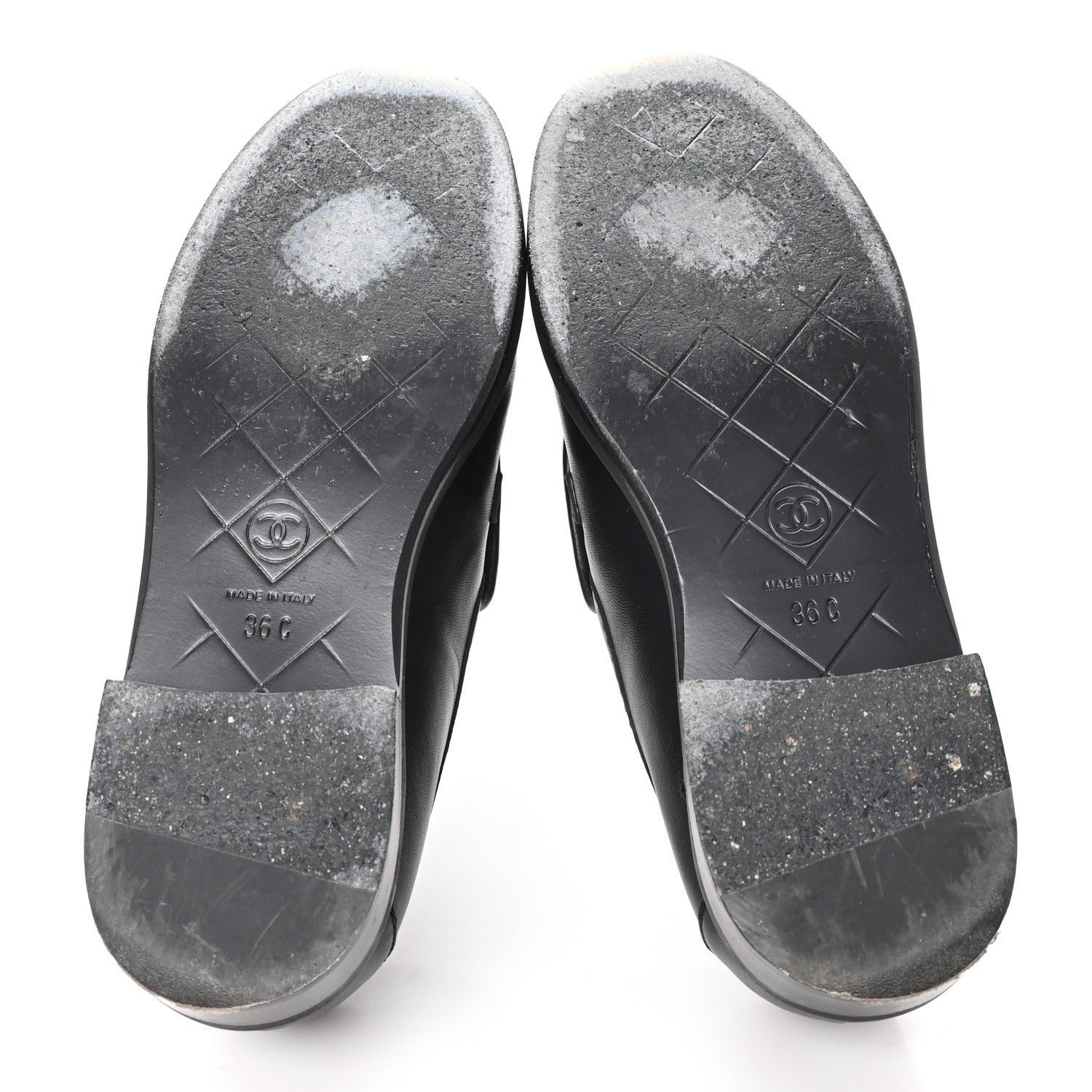 Chanel Lambskin Quilted CC Turnlock Loafers 36 Black 6 of 10