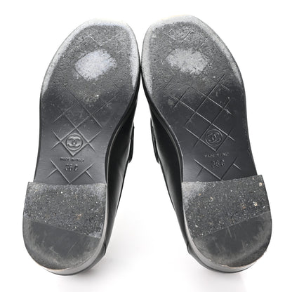 Chanel Lambskin Quilted CC Turnlock Loafers 36 Black 6 of 10