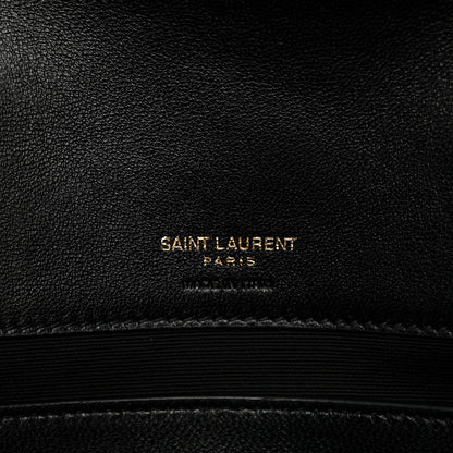 Saint Laurent Lambskin Chevron Quilted Medium LouLou Black 7 of 13