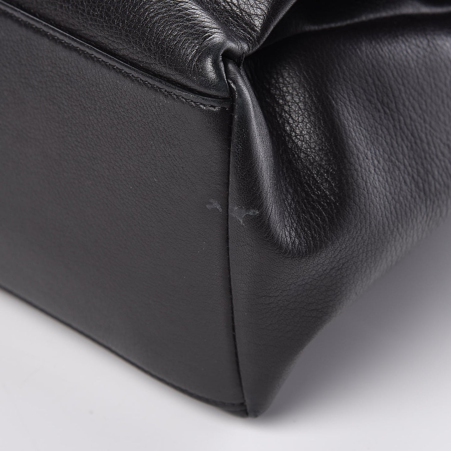 Calfskin Studded Medium Pandora Pure Flap Bag Black White