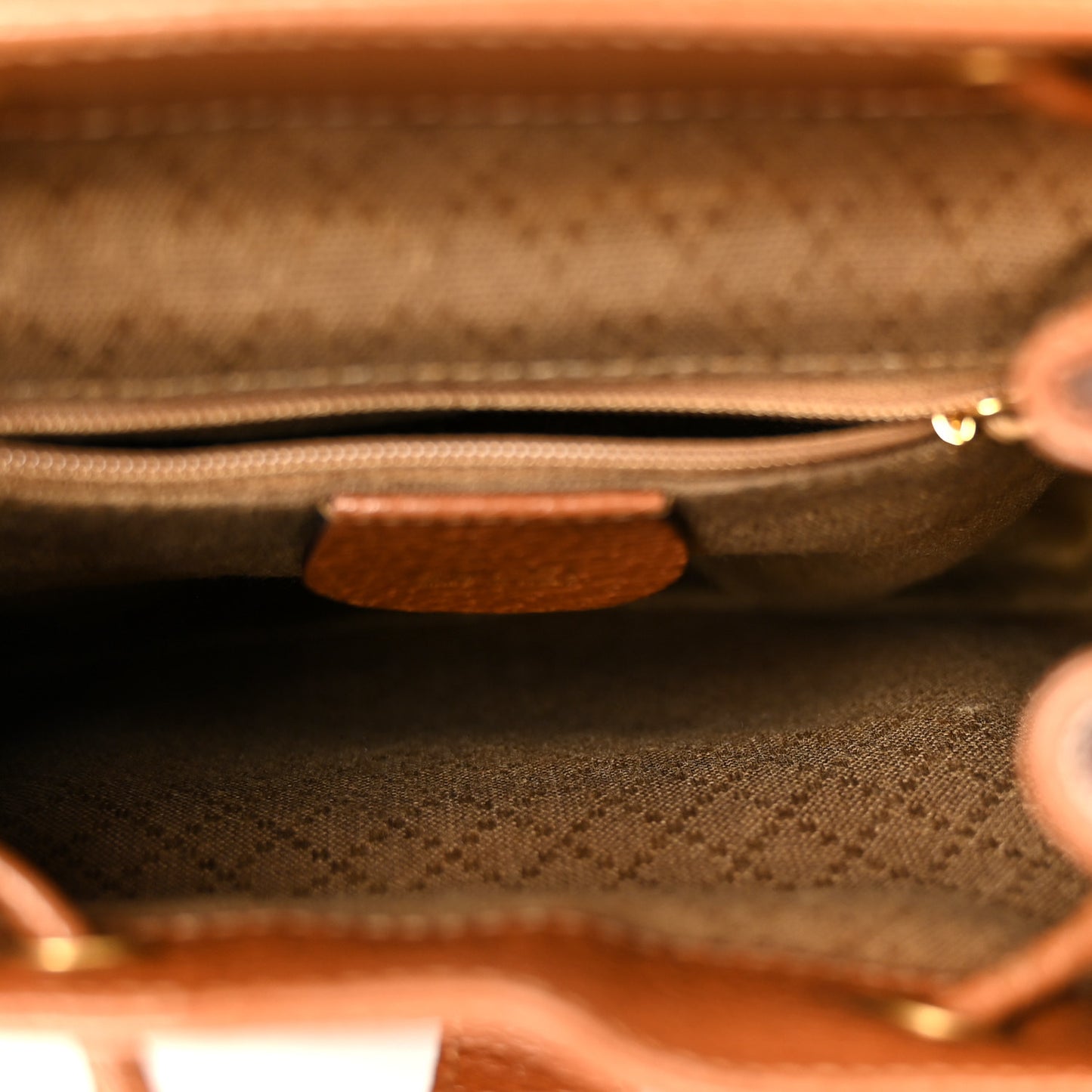 Calfskin Bamboo Mini Backpack Brown
