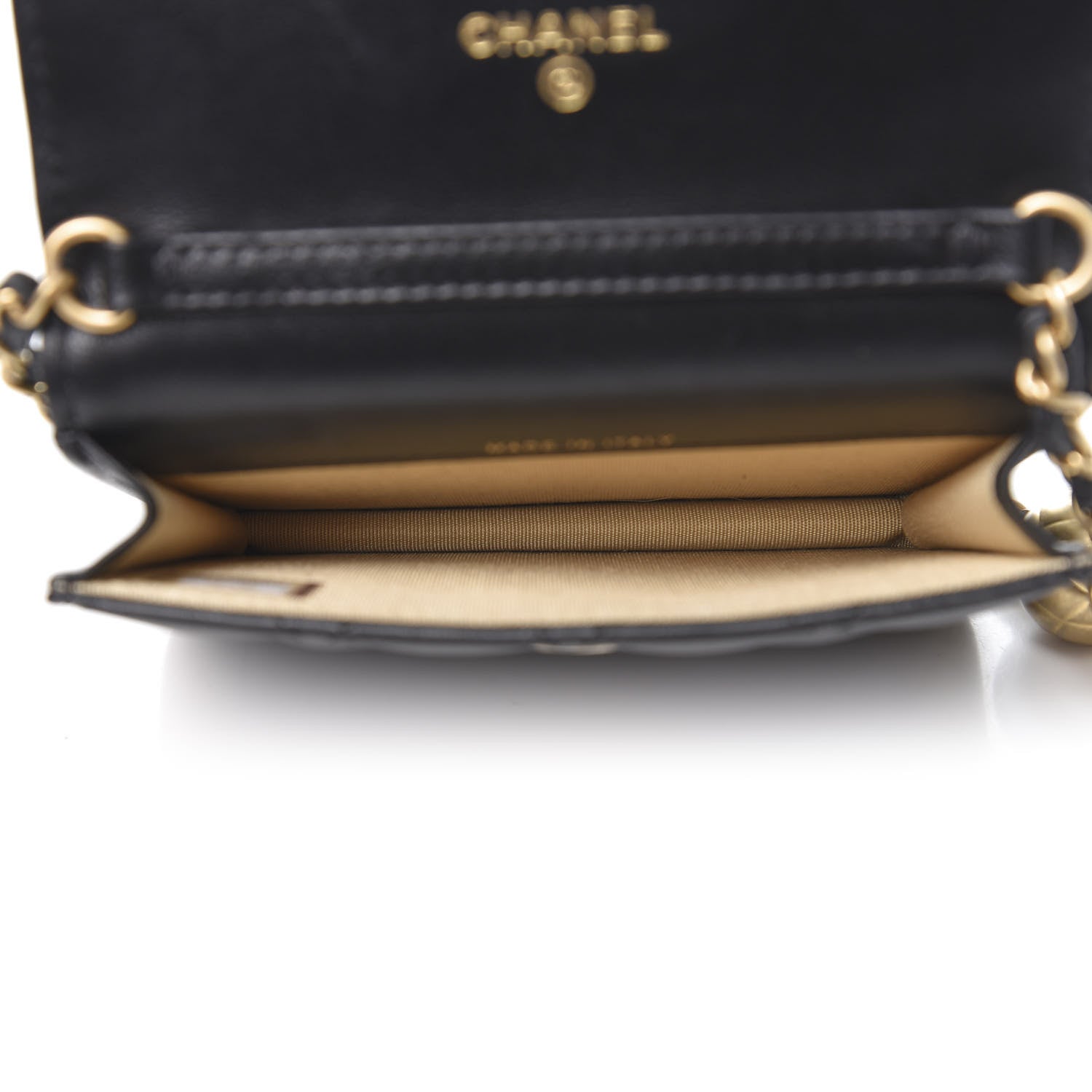 Chanel Lambskin Quilted Pearl Crush Clutch With Chain Black 5 of 12