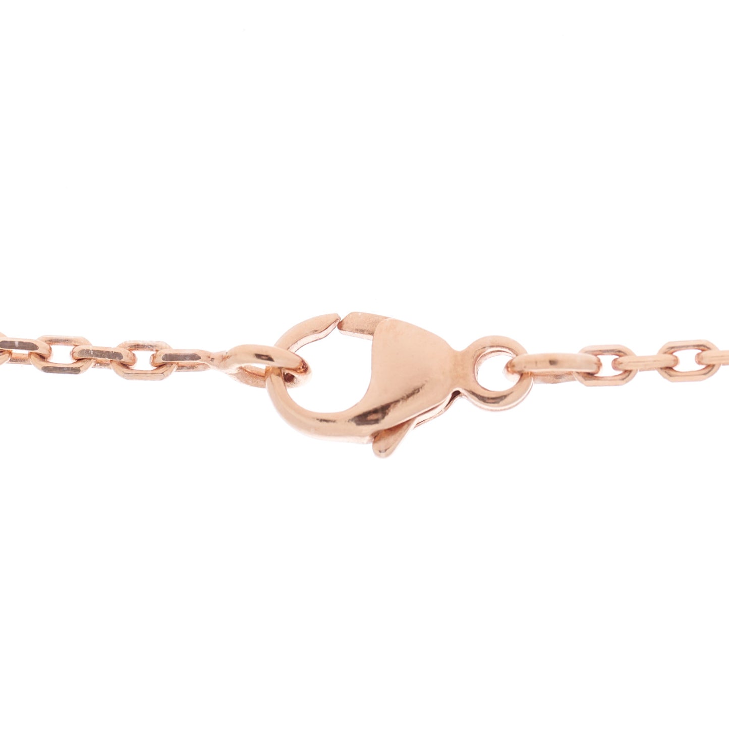 Lacquered Rose Gold Pop H Pendant Necklace Bleu Sature