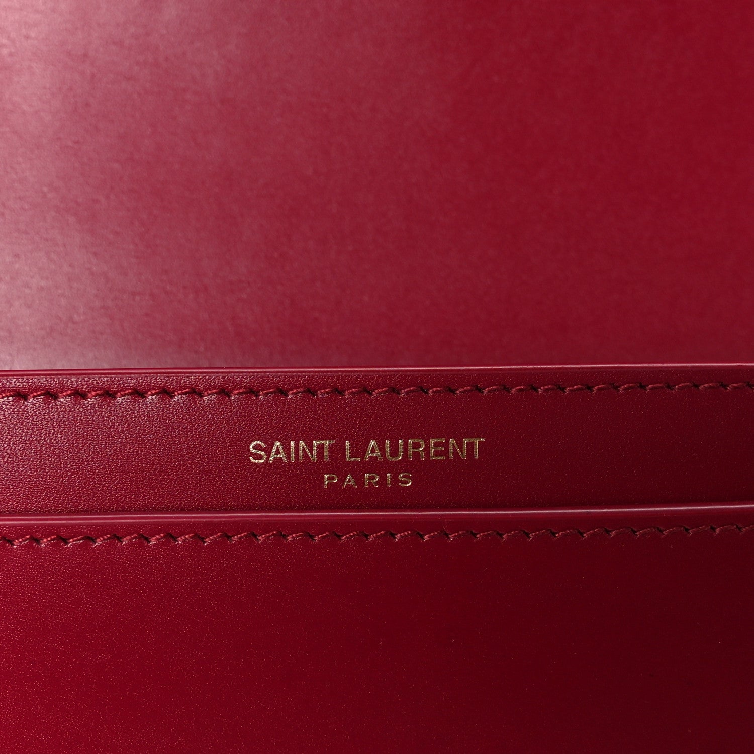Saint Laurent Box Calfskin Mini Voltaire Shoulder Bag Burgundy 6 of 11