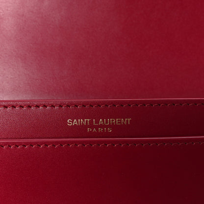 Saint Laurent Box Calfskin Mini Voltaire Shoulder Bag Burgundy 6 of 11