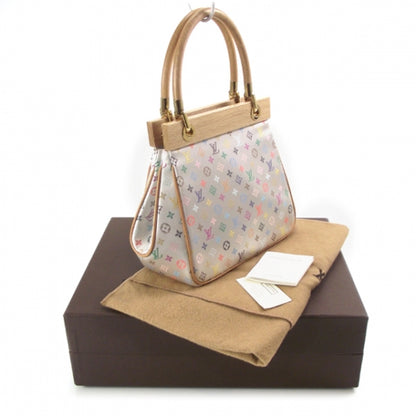 Louis Vuitton Silk Satin Monogram Multicolor Abelia White 3 of 8